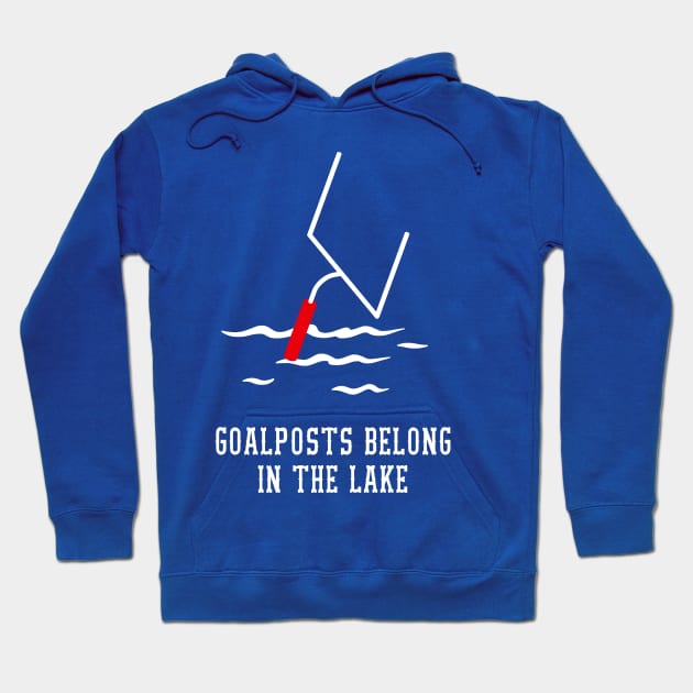 KU Football Goals Posts Belong in the Lake Hoodie by Fountain City Designs KC